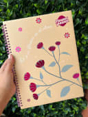 Vista 2 de Cuaderno argollado rayado Kraft Girly