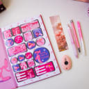 Vista 2 de Kit Básico de apuntes Girly Rosado