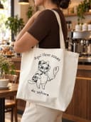Vista 2 de Tote bag "Aquí llevo cosas de señora"