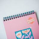 Vista 2 de Libreta Flower Power Media Carta Cuadriculada