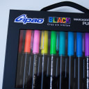 Vista 2 de Set en caja de marcadores acrílicos GIPAO punta pincel profesional 12 colores