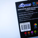 Vista 4 de Set en caja de marcadores acrílicos GIPAO punta pincel profesional 12 colores