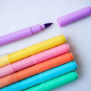 Vista 2 de Set de plumones Arcoiris ETERNA punta pincel 6 colores pastel