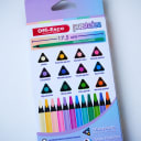 Vista 2 de Set de colores triangulares Offi-Esco 12 colores pastel incluye tajalápiz