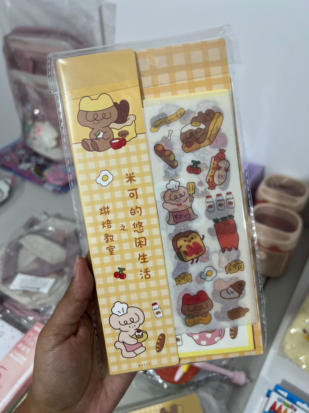 Set de notas + stickers kawaii