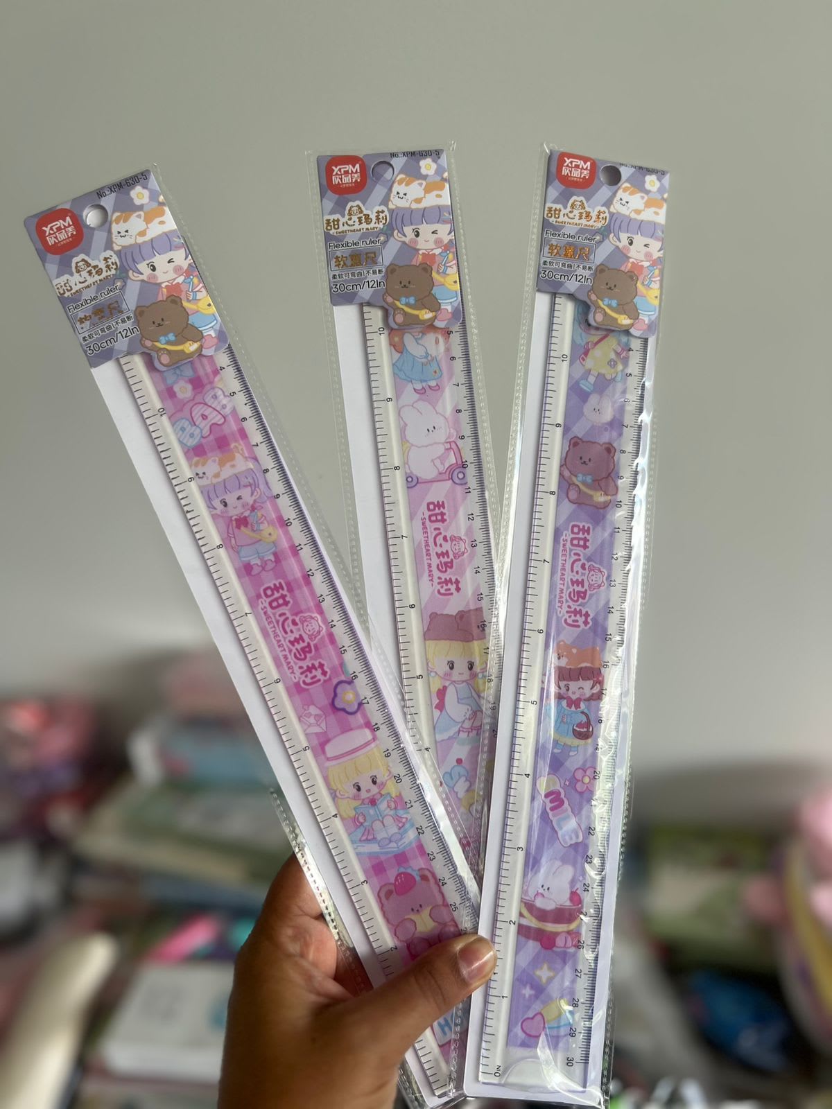 Regla Flexible de 30cm kawaii