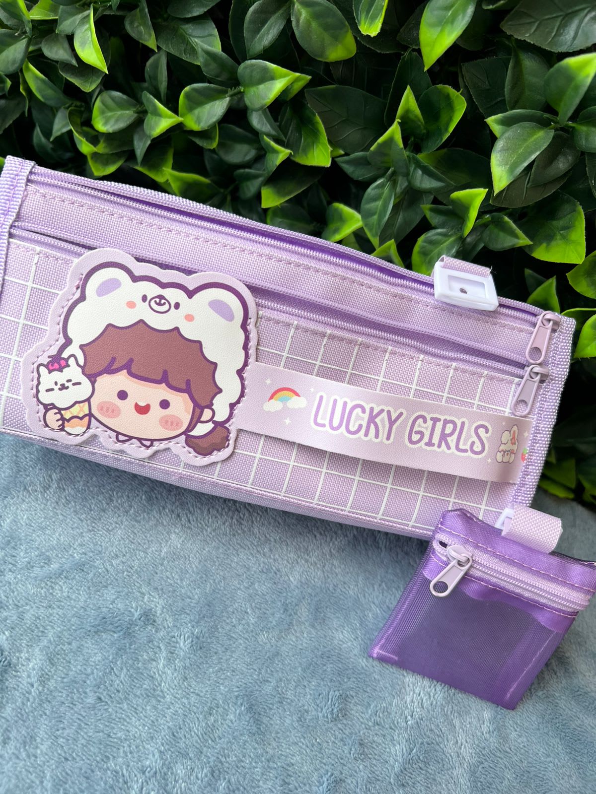 Cartuchera Kawaii de múltiples bolsillos