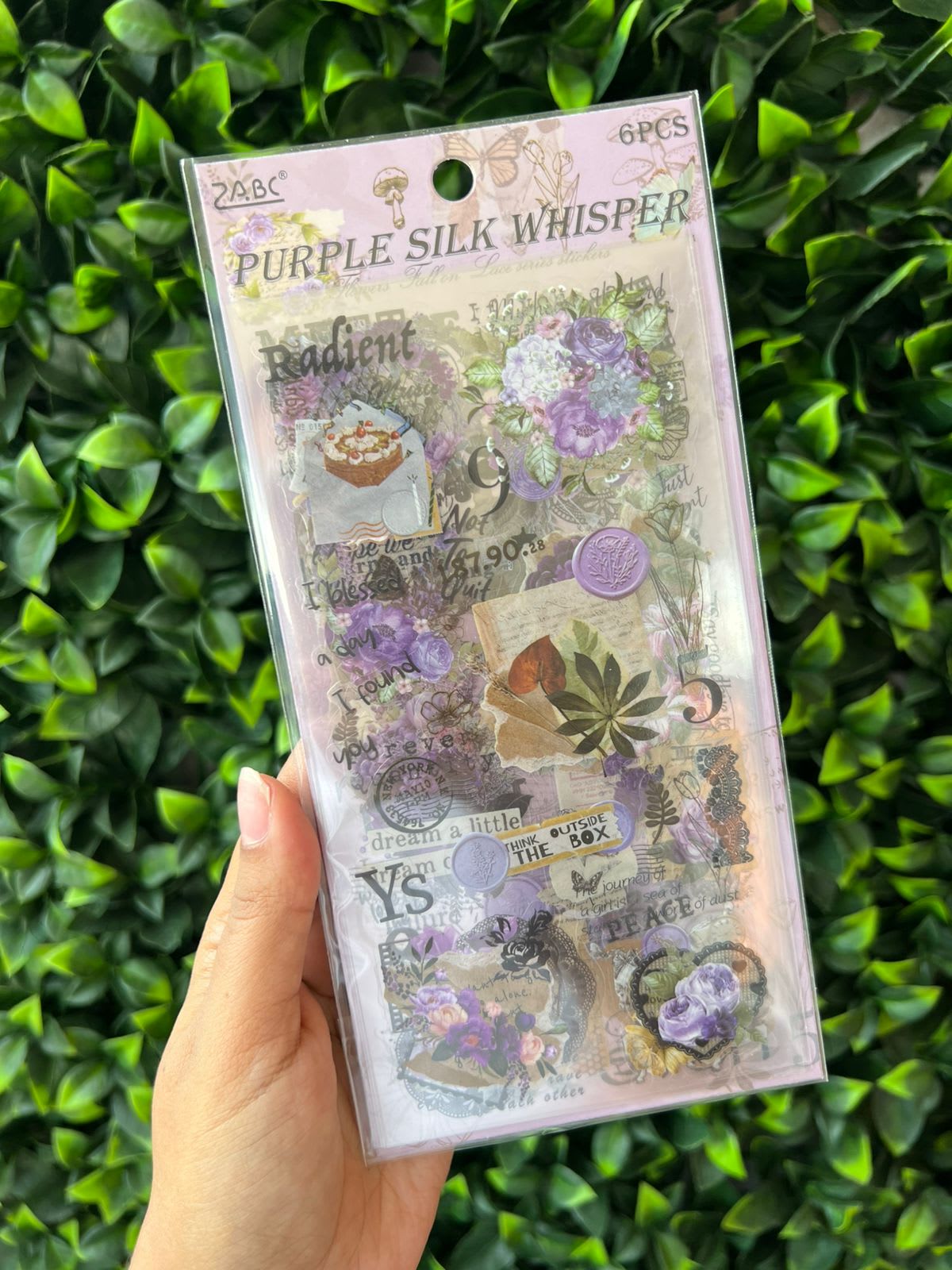 Stickers flores: Purple silk whisper