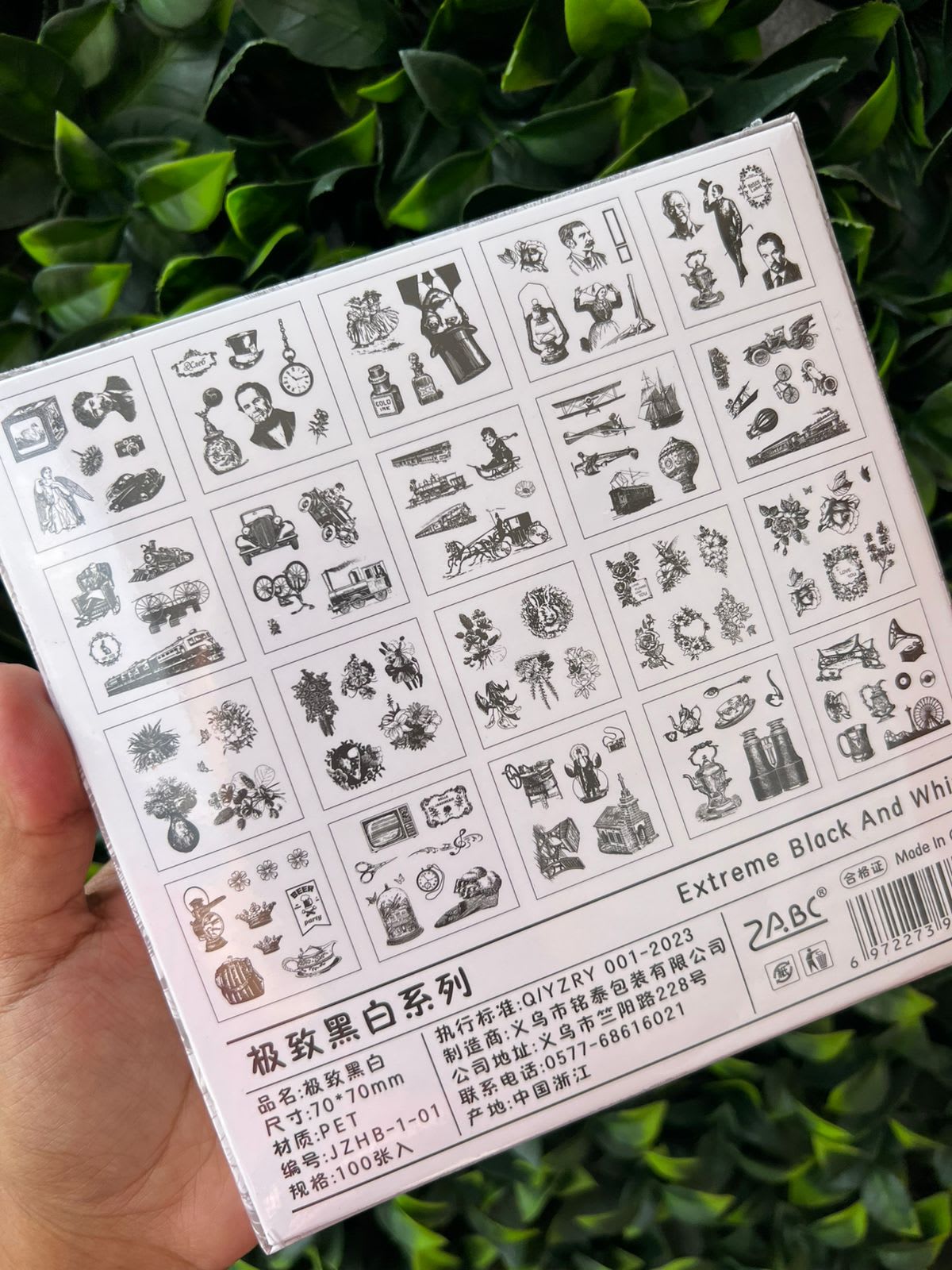 Caja stickers "Extreme black and white"