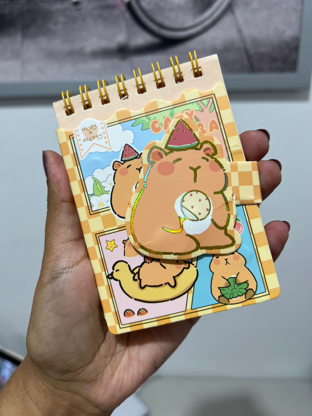Libreta pequeña argollada Capibara