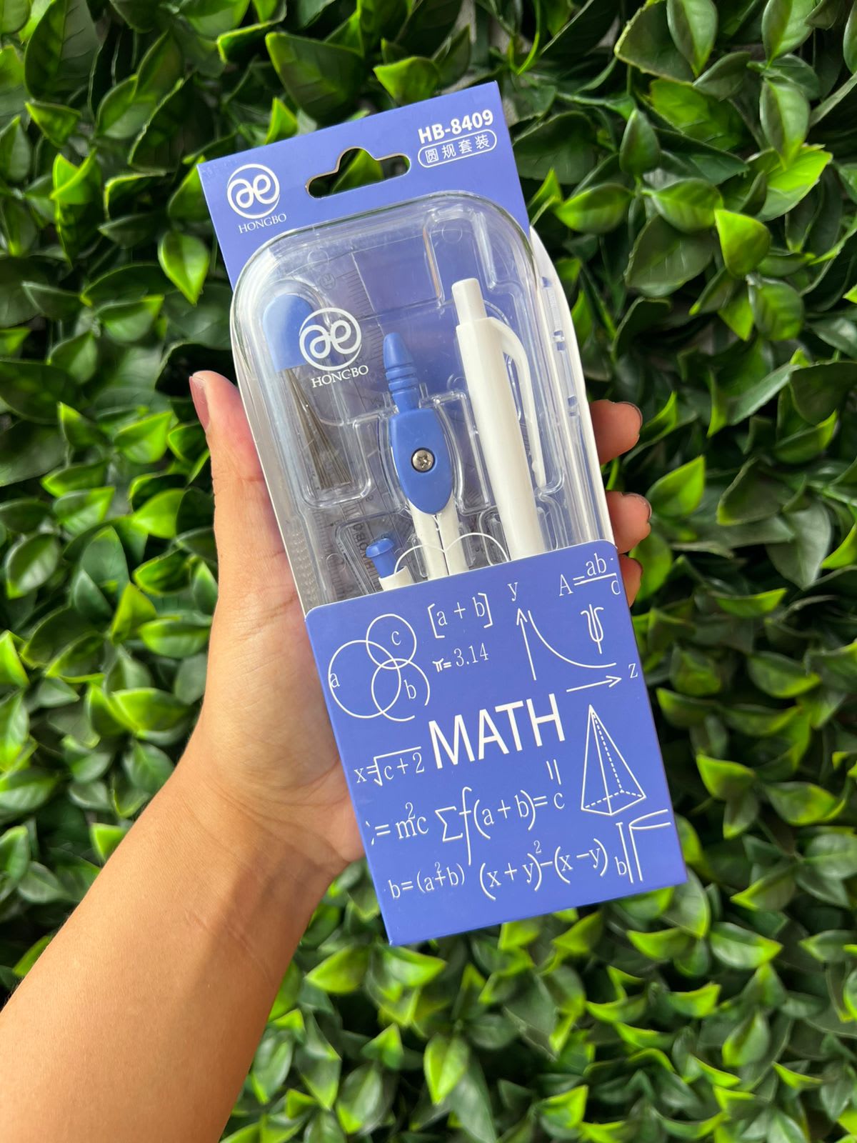 Set Geométrico azul