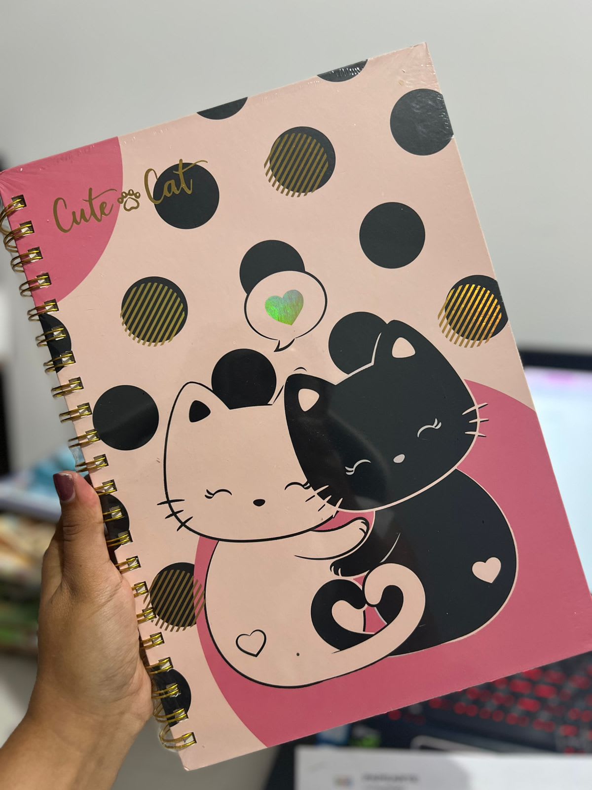 Cuaderno gatos love grande cuadriculado