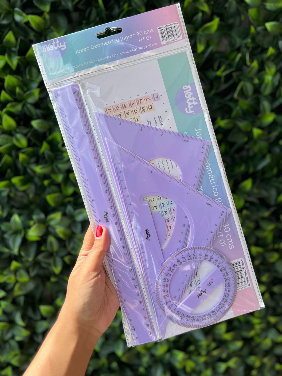 Juego geométrico lila