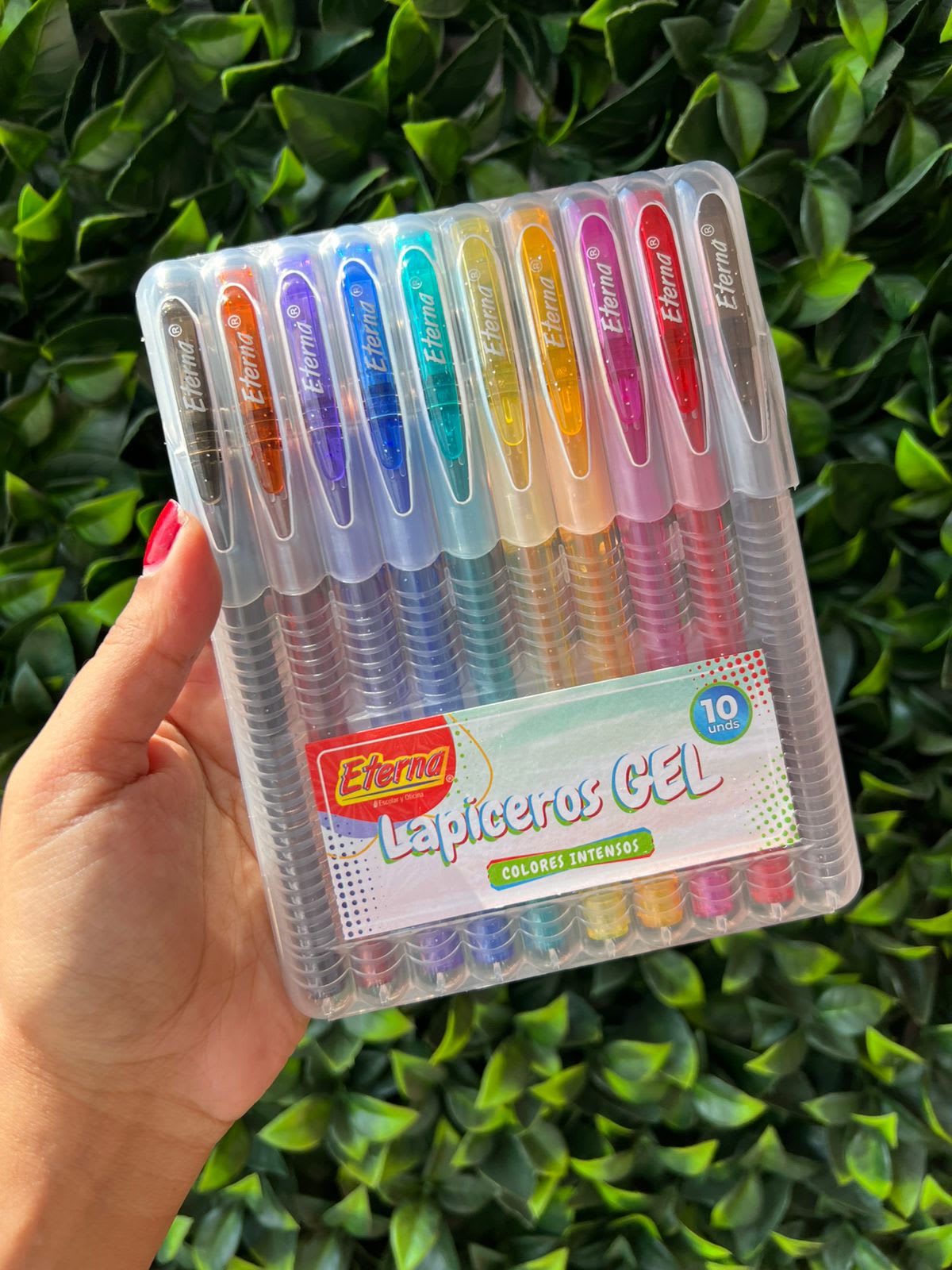 Lapiceros ETERNA escarchados x10