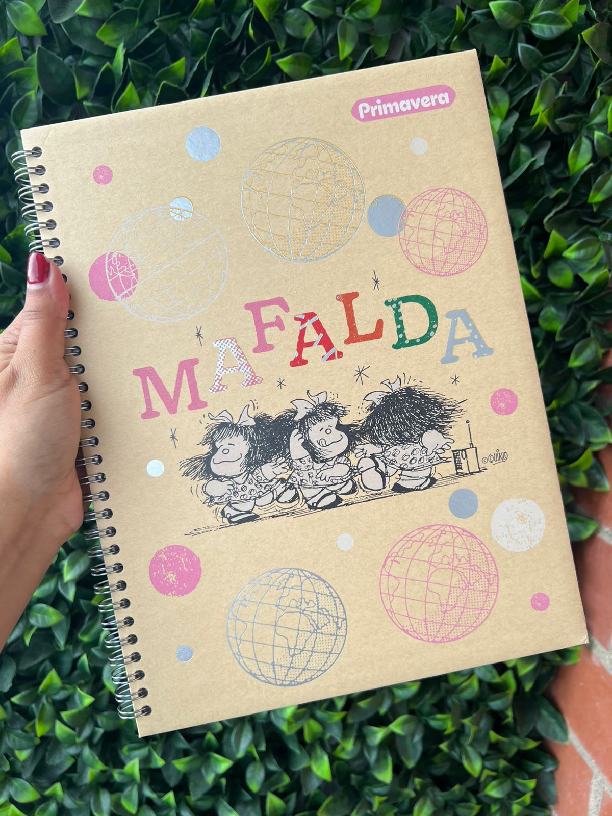 Cuaderno argollado cuadriculado grande 80h MAFALDA