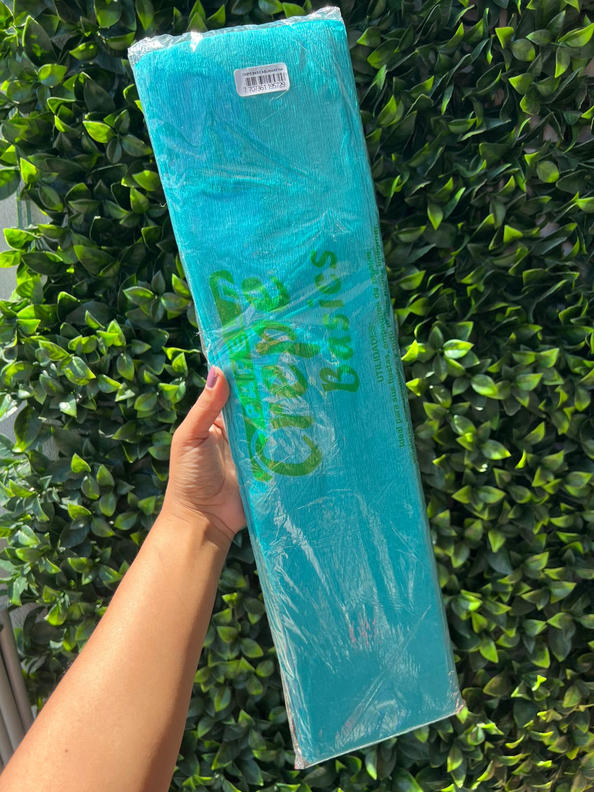 Papel Crepé Verde Aguamarina