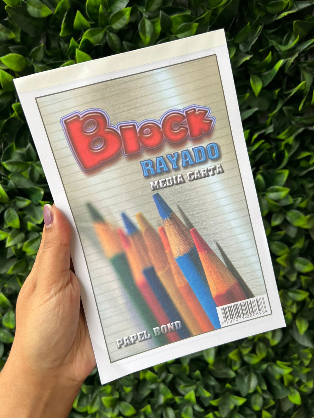 Block media carta rayado