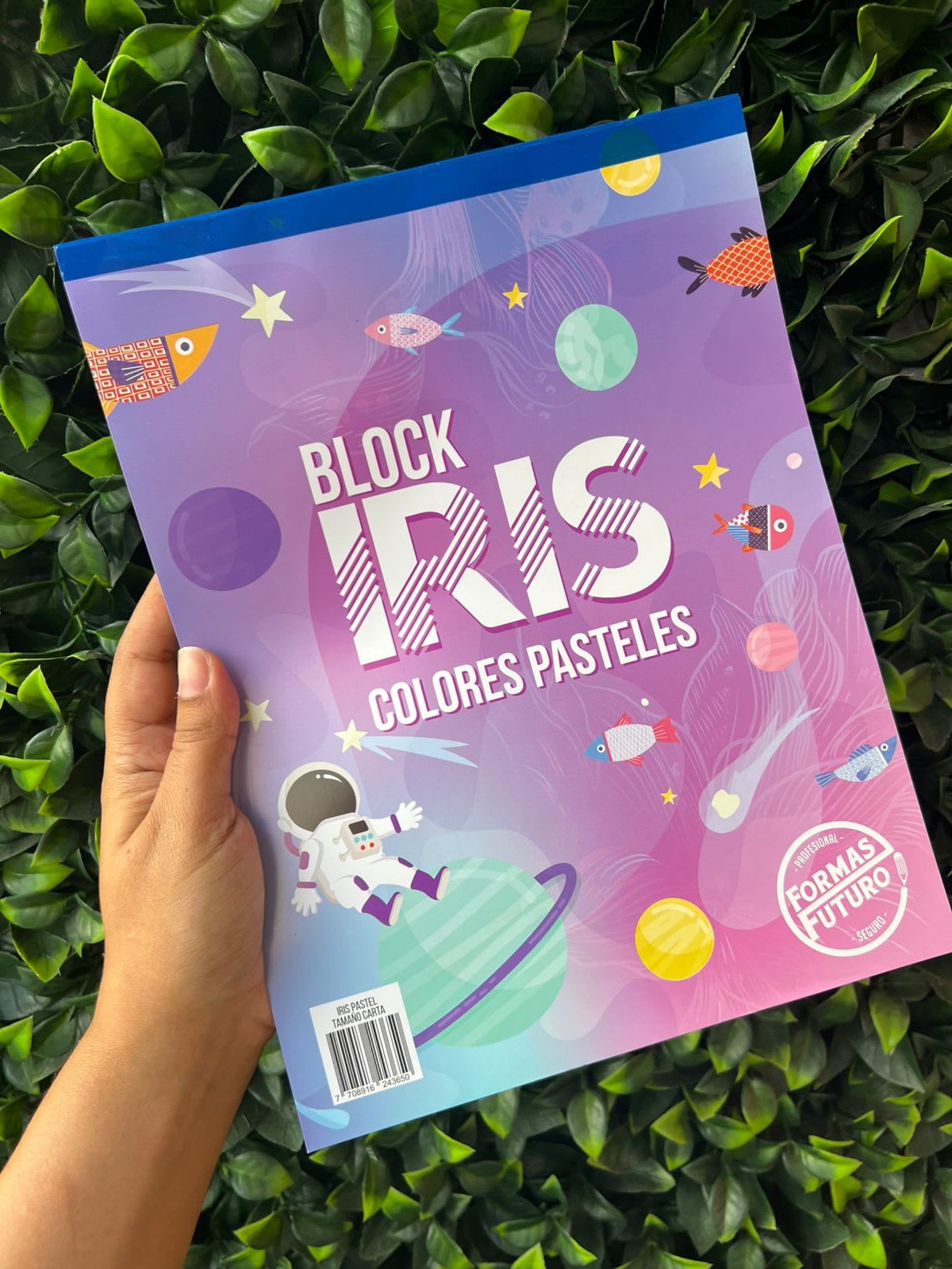 Block iris en tonos pastel