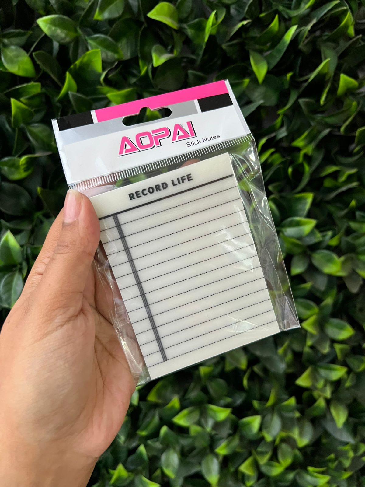 Notas adhesivas de renglones transparentes