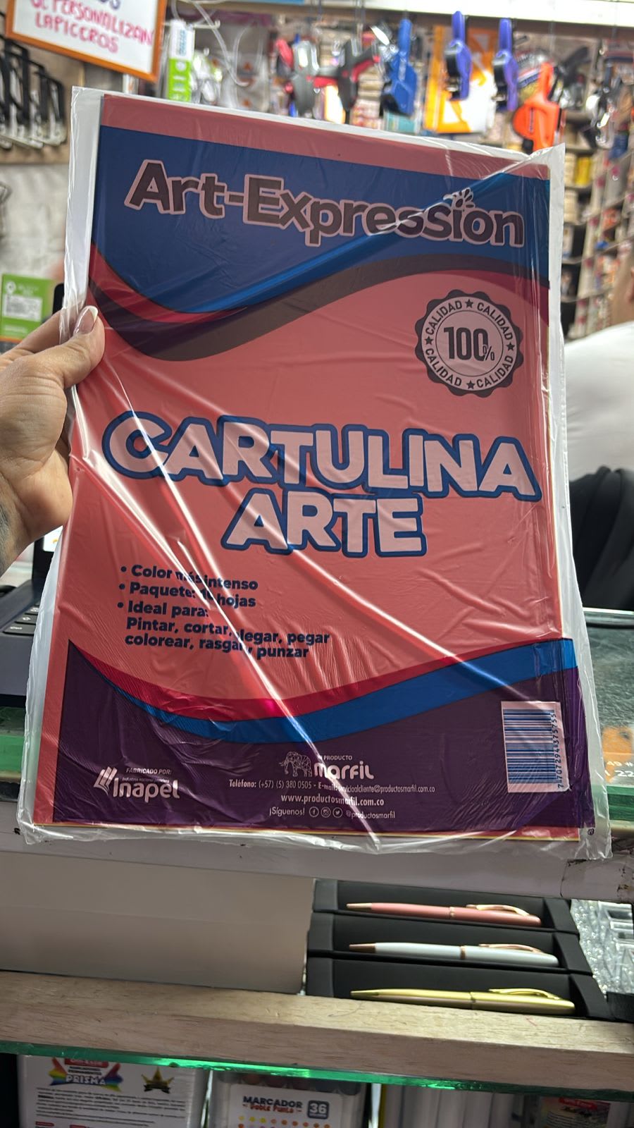 Cartulina 1/8 tonos fuertes x10