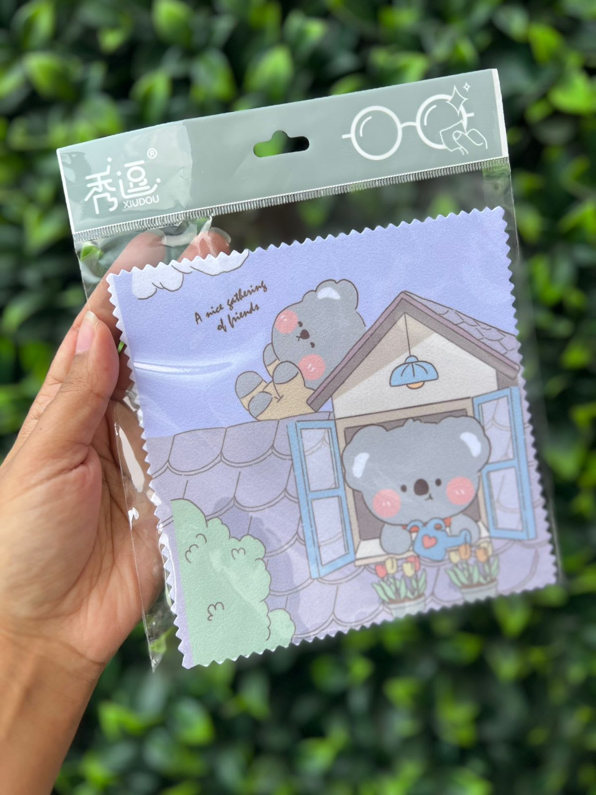 Pañito limpia lentes koala