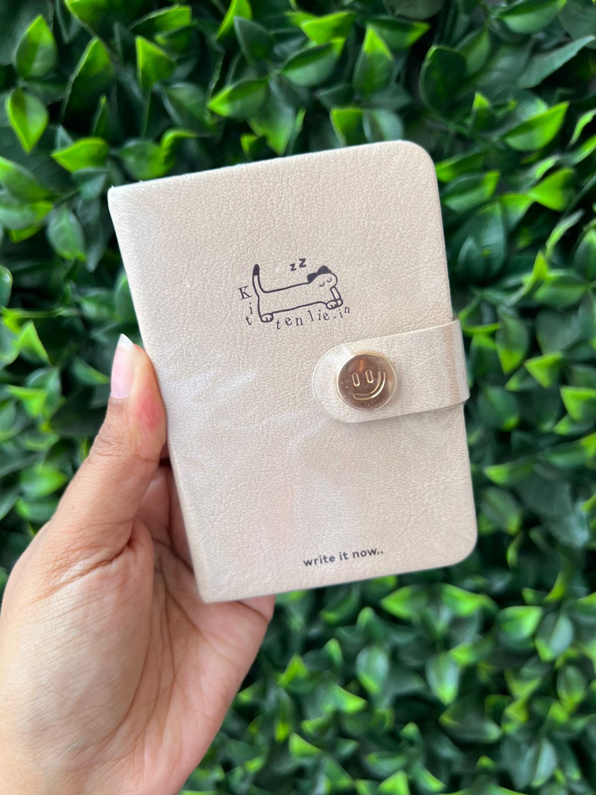 Agenda mini Gatito Crema 