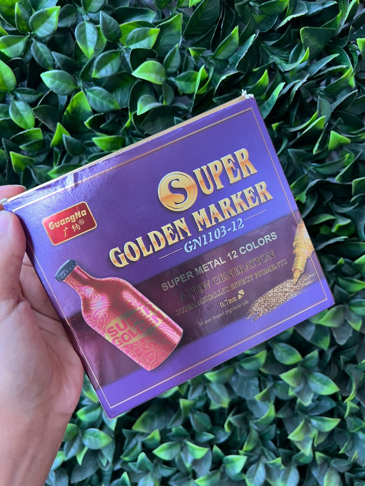Marcadores Super Golden x12 metalizados