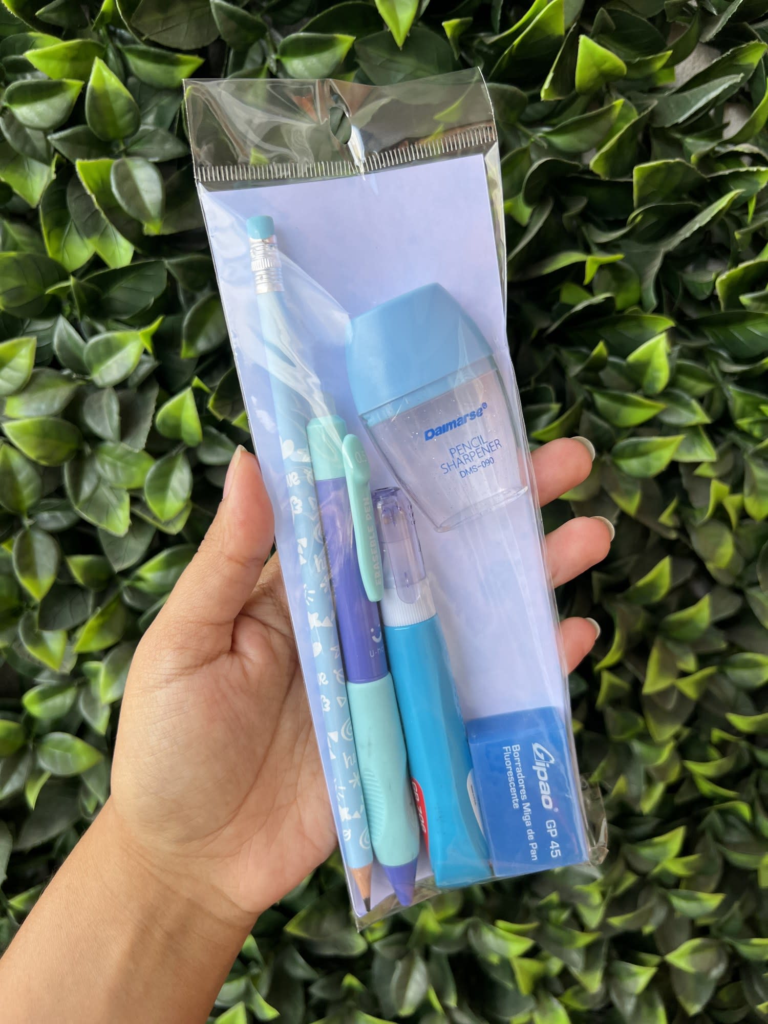 Kit kawaii azul pastel x 5 productos