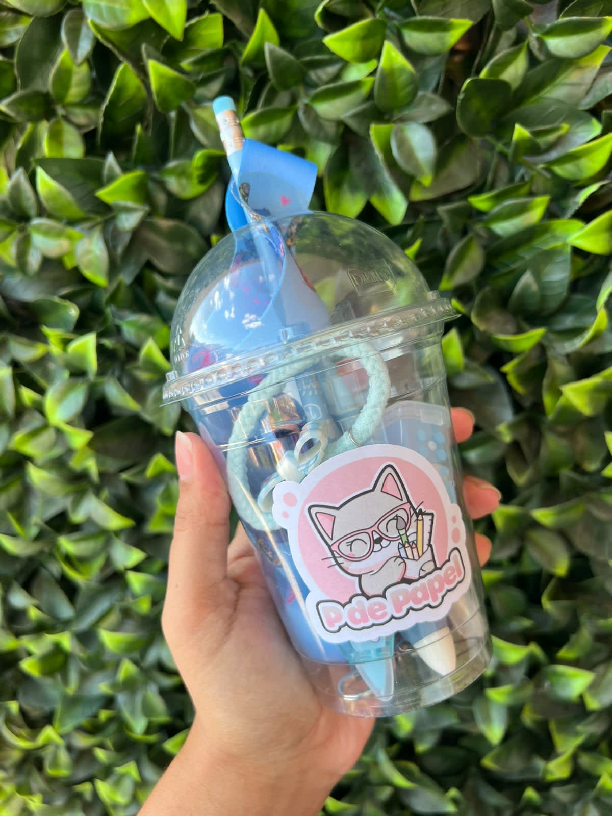 Vasito kawaii unicolor x7 productos