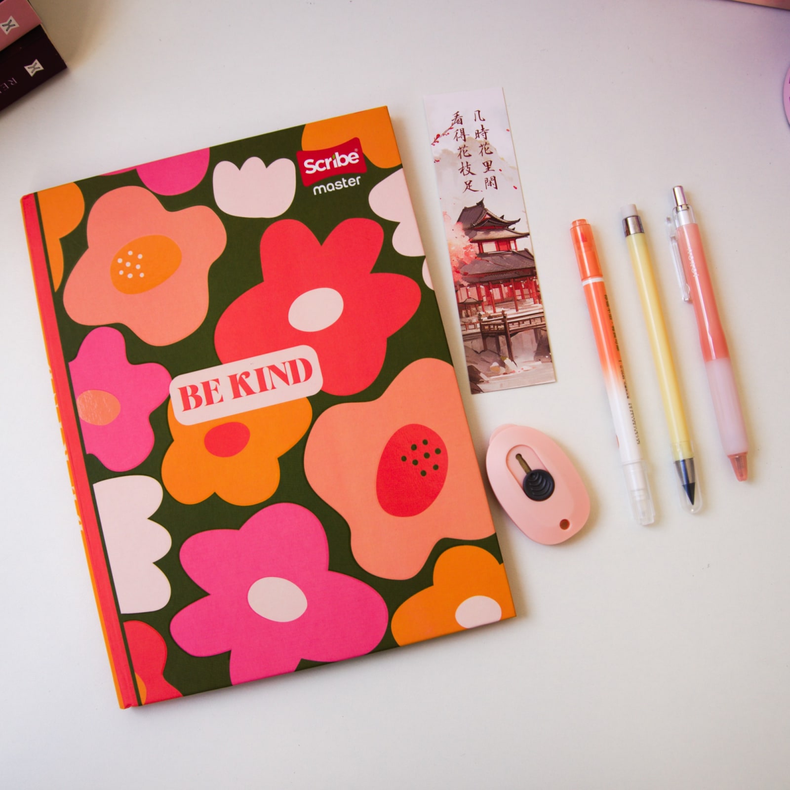 Kit Básico de apuntes Girly Naranja
