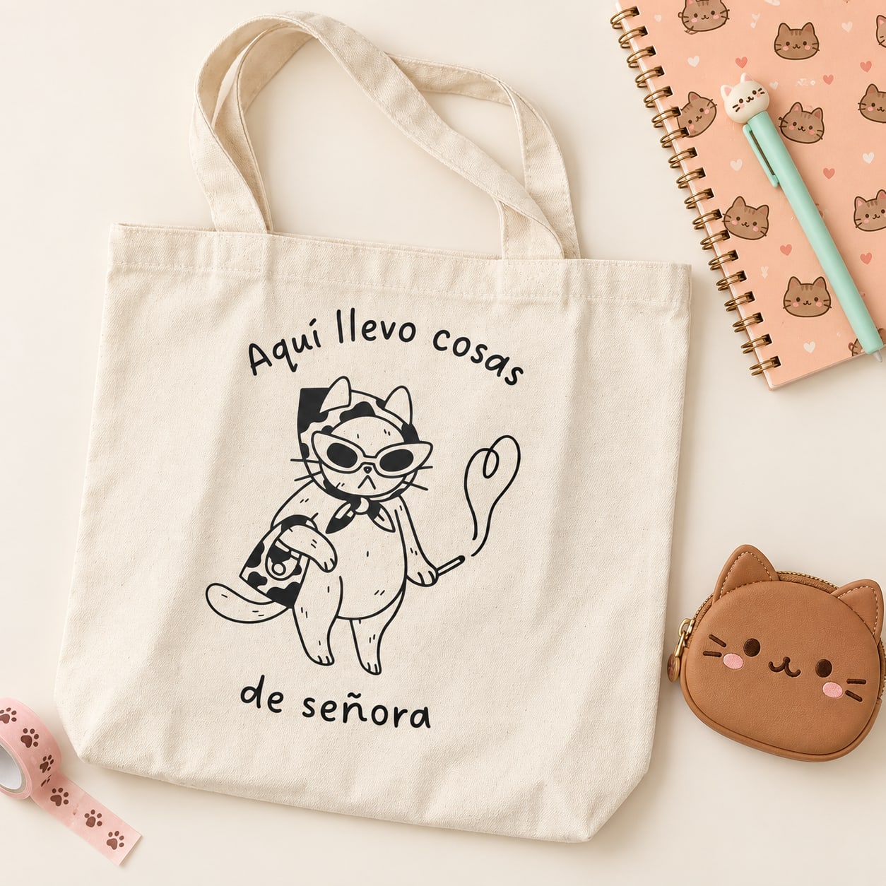 Tote bag "Aquí llevo cosas de señora"