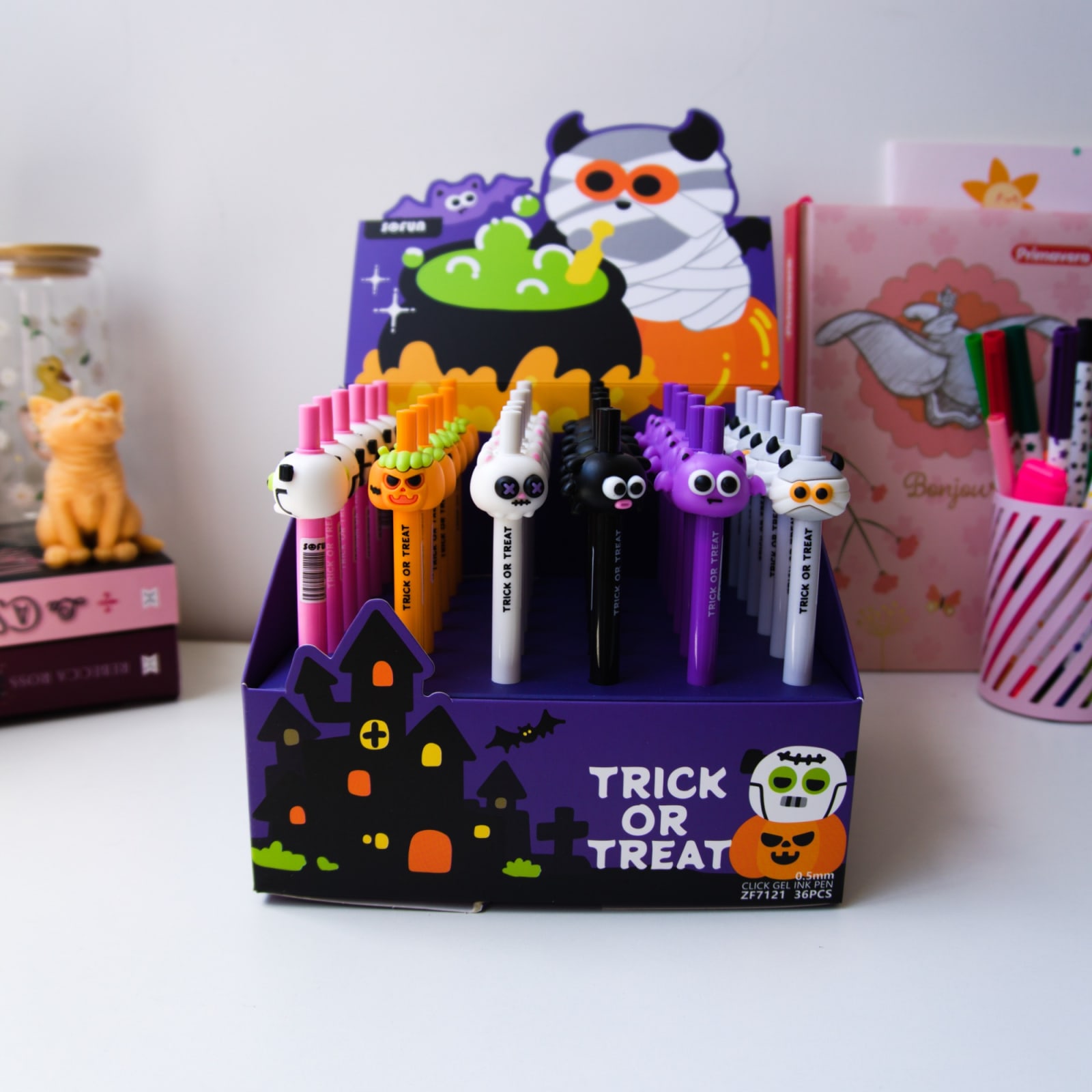 Lapiceros Halloween Colección completa x6 "Trick or Treat"
