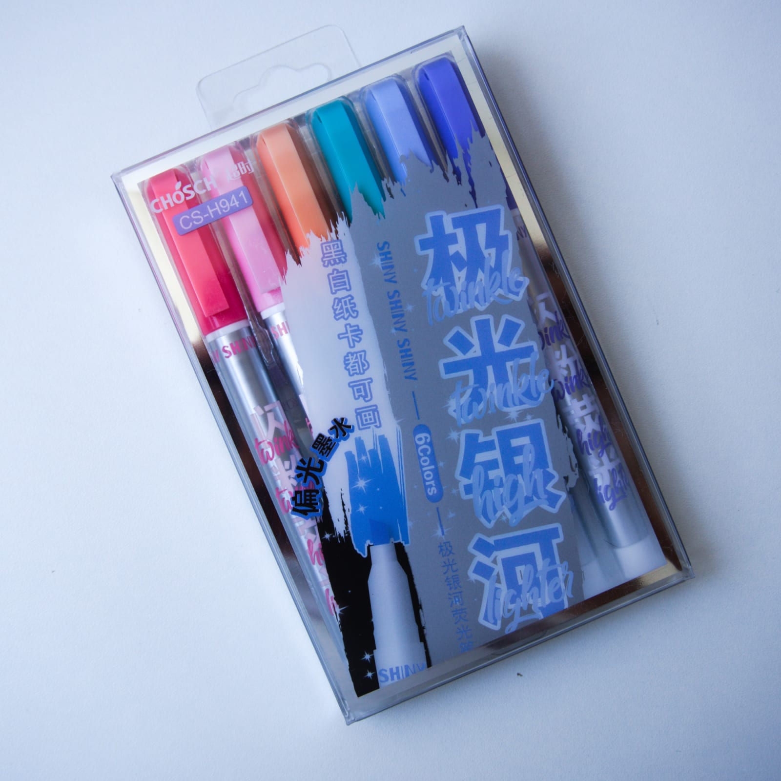 Set de marcadores escarchados Twinkle 6 colores
