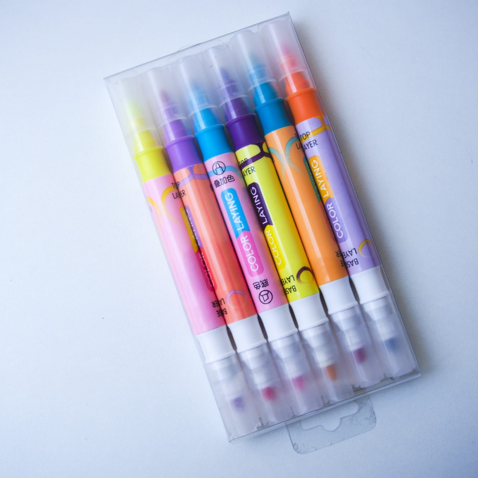 Set de resaltadores Touch Lover doble punta para cambio de color por 6 piezas