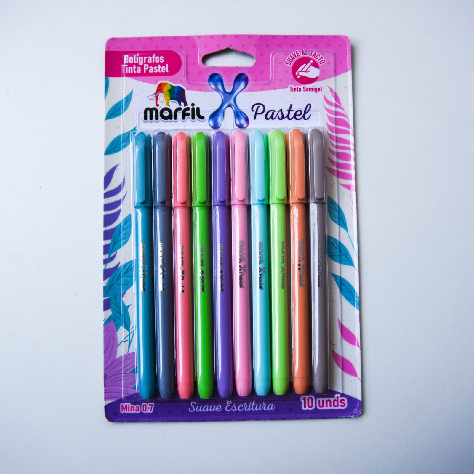 Set de lapiceros Marfil 10 colores pastel