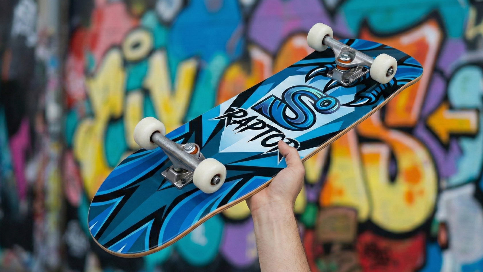 Raptor 2026 Skateboard Deck - Bottom Graphic and Hybrid Construction