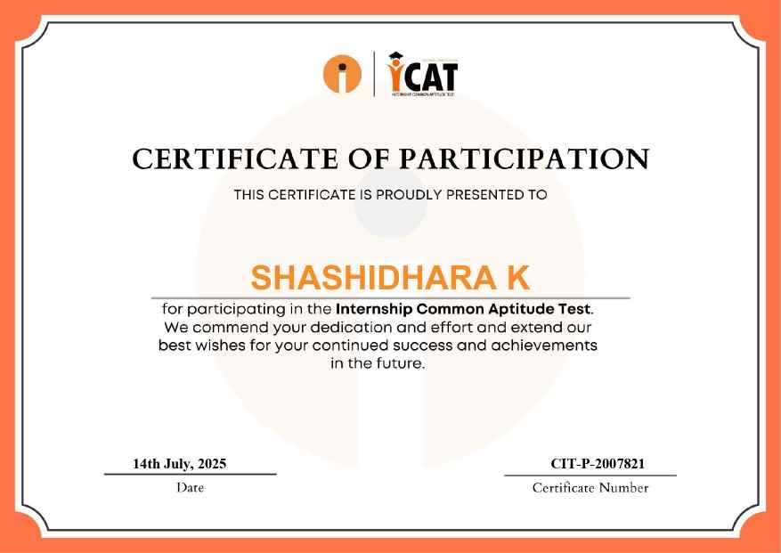 Internship Common Aptitude test