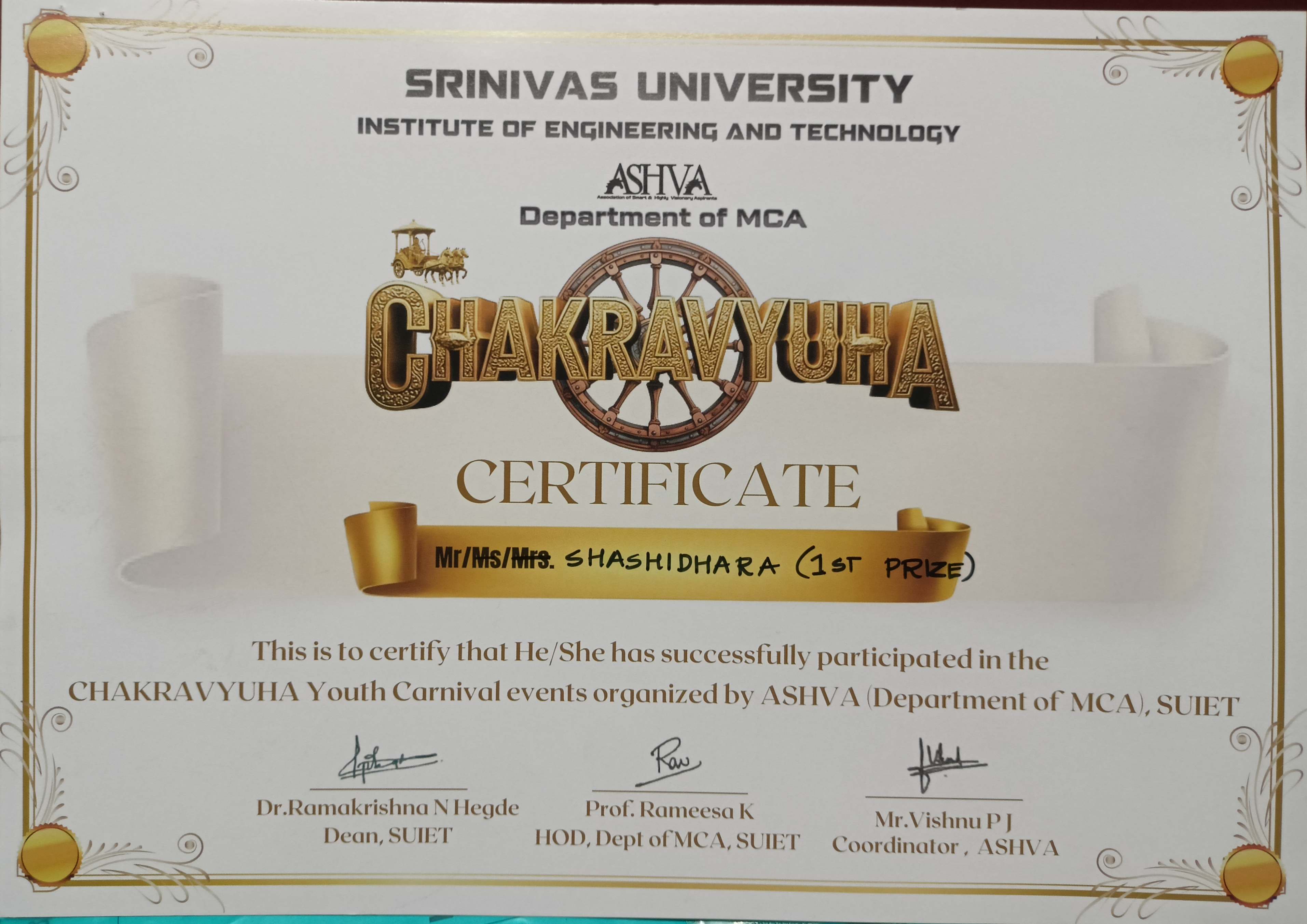 Winners in Coding Competition