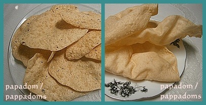 papadom / pappadoms