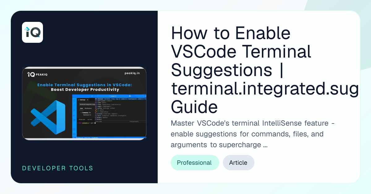 Enable Terminal Suggestions in VSCode: Boost Developer Productivity