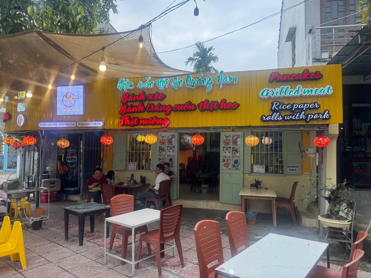 ĐẶC SẢN HỘI AN QUẢNG NAM -THÚY AN. Bánh xèo, thịt heo cuốn bánh tráng, thịt nướng