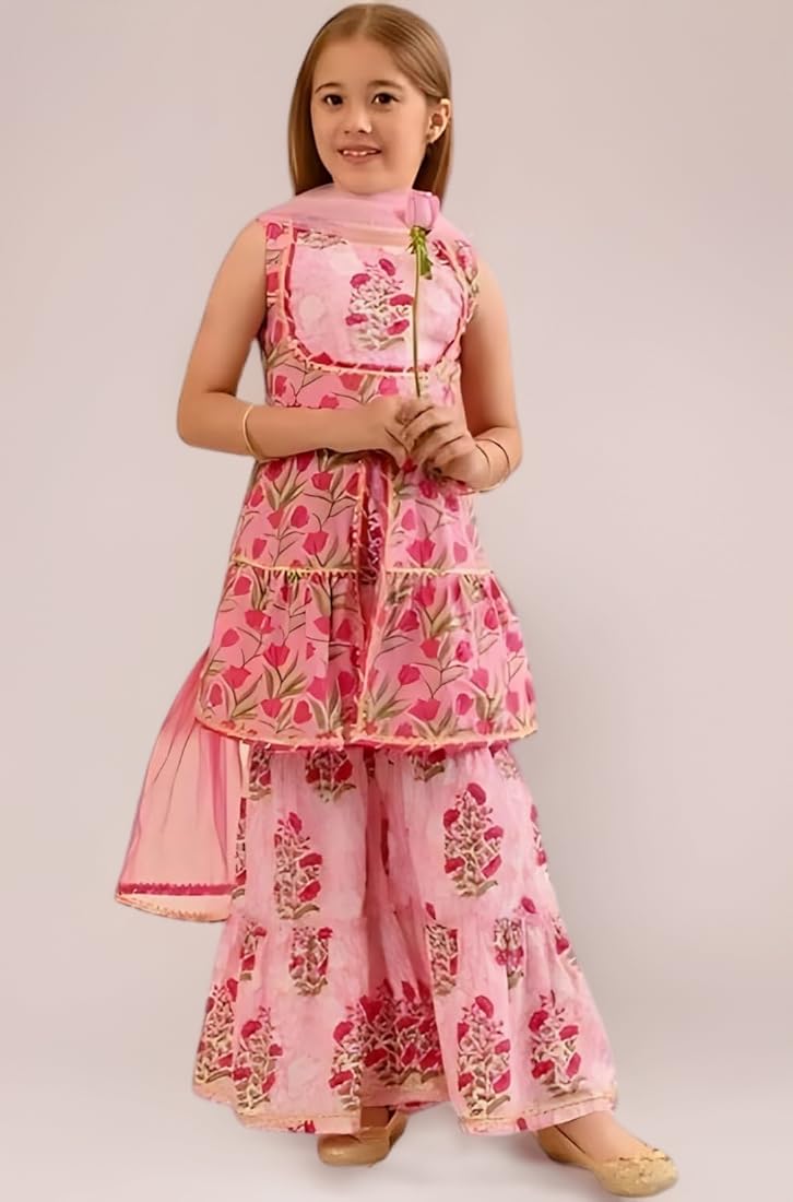 Kids’ Pink Gotta Work Sharara Set