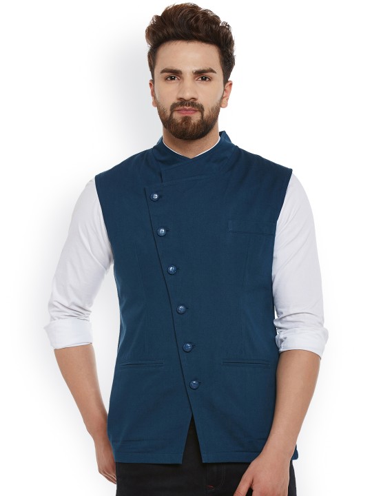Men’s Classic Teal Nehru Jacket