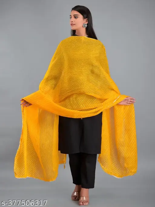 Turmeric Yellow Silk Cotton Dupatta