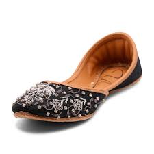 Charcoal Black Ethnic Bold Jutti