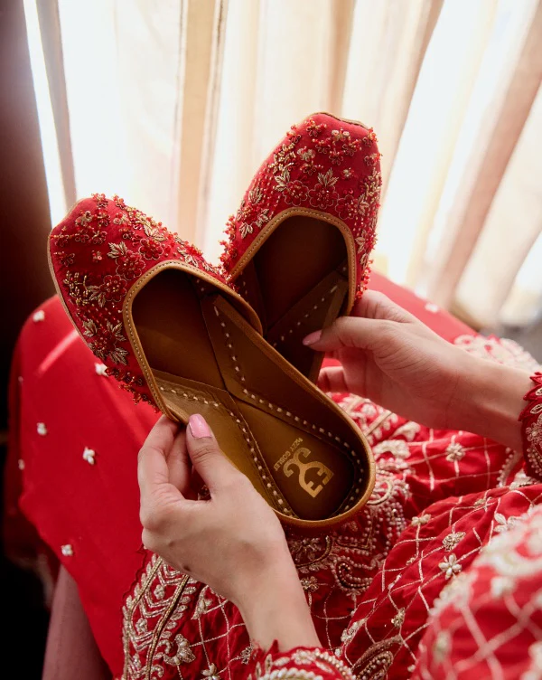 Poppy Red Patiala Princess Jutti