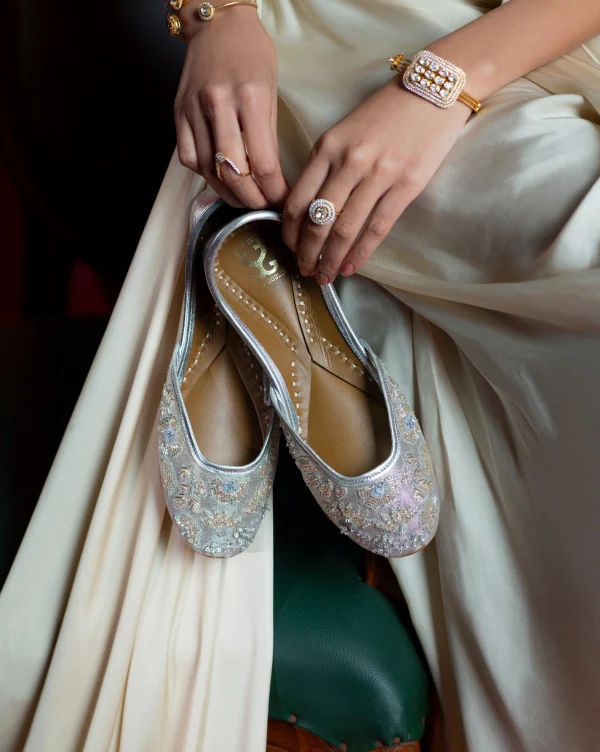 Silver Mist Partywear Jutti
