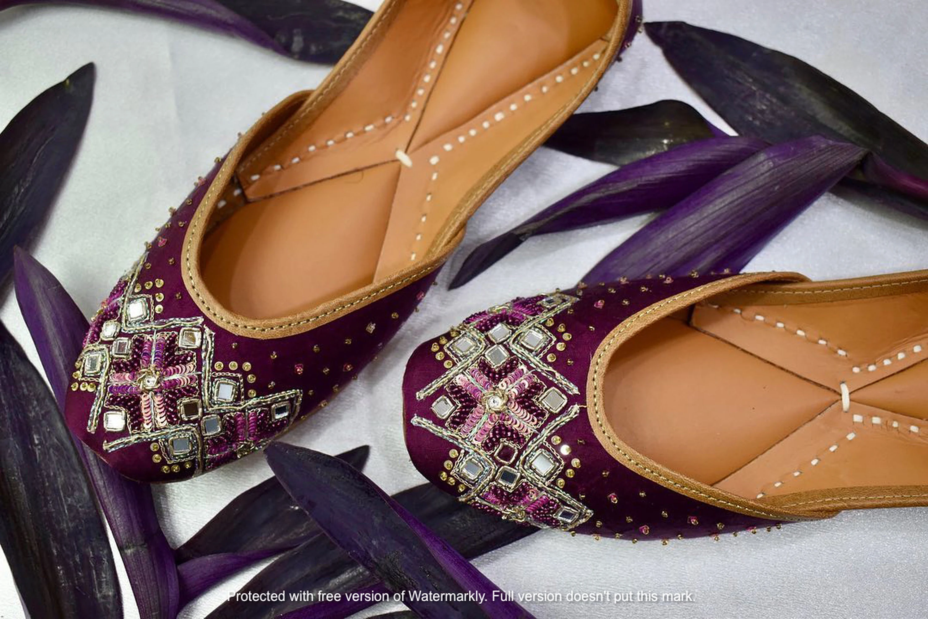 Wine Purple Royal Wedding Jutti