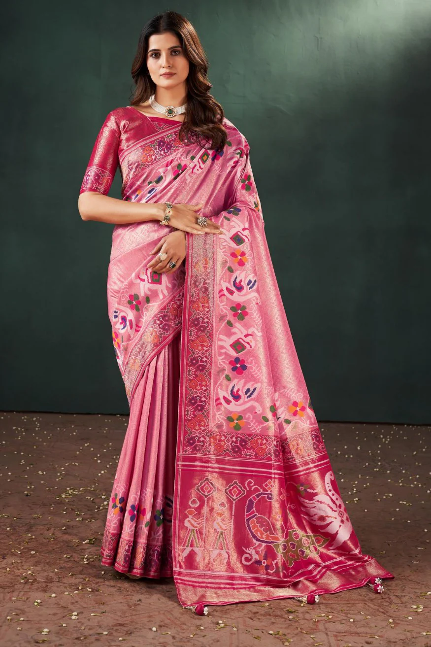 Lotus Pink Banarasi Buta