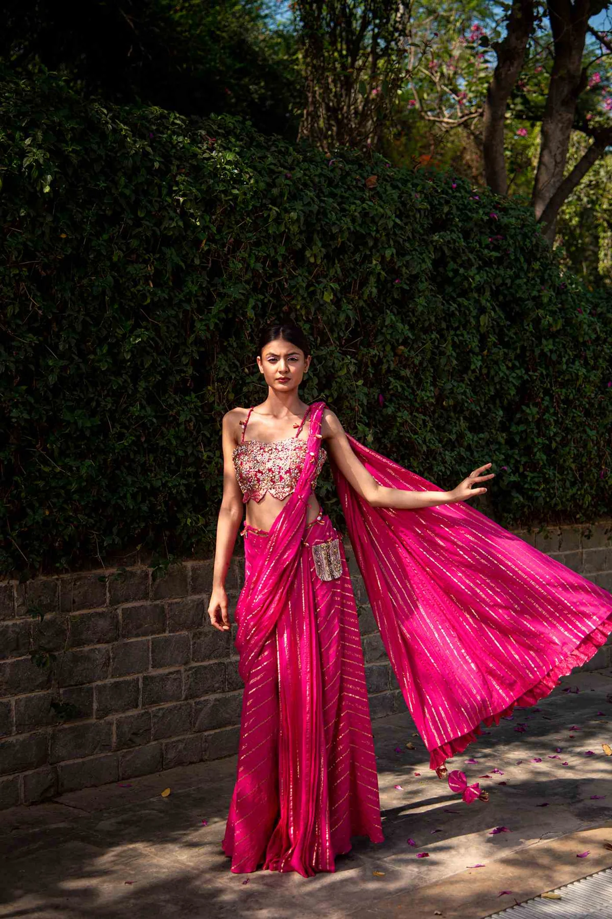 Fuchsia Dream Designer Saree